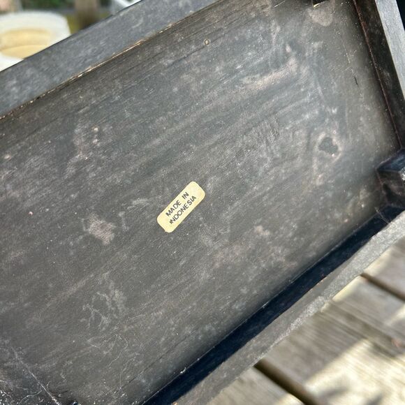 Vintage Indonesian/southeast Asian Keepsake Box Hand Carved Wooden Hand Painted - Picture 6 of 16